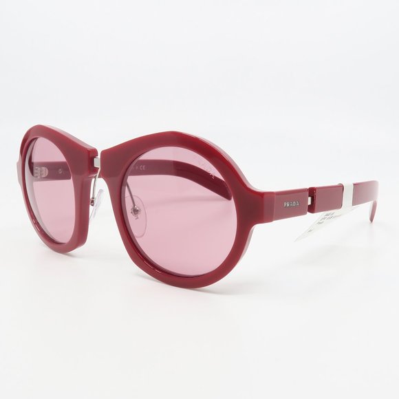 SPR 10X 539-1K0 Prada Red/ Pink Round Sunglasses - Picture 5 of 6
